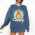 Reading Makes Me Cappy Bookworm Capybara Book Reading Comfort Colors Sweatshirt Blue Jean