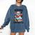Reading Is Snow Much Fun Christmas Bookworm Snowman Reading Comfort Colors Sweatshirt Blue Jean