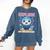 Readsolotl Kawaii Axolotl Book Lover Reading Comfort Colors Sweatshirt Blue Jean