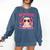 Readsolotl Pink Kawaii Axolotl Book Lover Reading Comfort Colors Sweatshirt Blue Jean