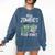 Real Zombies Read Books Zombie Comfort Colors Sweatshirt Blue Jean