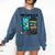 Respect Elders Cellphone Pushing Books In a Wheelchair Comfort Colors Sweatshirt Blue Jean