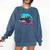 Retro 80s Shark Whale Diving Nostalgia Shark Party Comfort Colors Sweatshirt Blue Jean