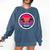 Retro 80s Synthwave Sunset & Palm Trees Retro Nostalgia 80s Comfort Colors Sweatshirt Blue Jean