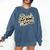 Retro Book Worm Reading For Book Lovers Comfort Colors Sweatshirt Blue Jean