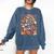 Retro Floral Red & Booked Library Reading 4th Of July Comfort Colors Sweatshirt Blue Jean