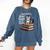 Retro I Just Want To Read Books And Pet Cats Cat For Men Women Kids Comfort Colors Sweatshirt Blue Jean