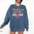 Retro Library Book Fair Queen School Reading Girls Women's Comfort Colors Sweatshirt Blue Jean