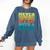 Retro Never Underestimate The Power Of a Boy With a Book Comfort Colors Sweatshirt Blue Jean