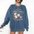 I Run ON HOT Tea & Books Reader Reading Meme Comfort Colors Sweatshirt Blue Jean