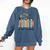 School Counselor Wildflower Book School Counseling Life Comfort Colors Sweatshirt Blue Jean