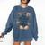 She Blooms Among The Pages Women Mom Wife Floral Book Lover Comfort Colors Sweatshirt Blue Jean