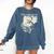 Skeleton Read More Books Comfort Colors Sweatshirt Blue Jean