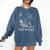Skeleton Read In Peace Halloween Book Graphic Bookish Comfort Colors Sweatshirt Blue Jean