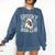 Spooky Book Club Cute Ghost Reading Book Halloween Costume Comfort Colors Sweatshirt Blue Jean