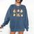 Spooky Teacher Halloween Ghost Reading Book Trick Or Treat Comfort Colors Sweatshirt Blue Jean