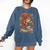 Squirrel Reading Book Lovers Fall Leaves Library Books Comfort Colors Sweatshirt Blue Jean
