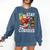 Stay Curious Monkey Reading Book Lover Bookworm Comfort Colors Sweatshirt Blue Jean
