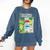 Superman Kryptonite Handbook Premium Tri-Blend Comfort Colors Sweatshirt Blue Jean