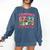 Survived 67 Days Of School Ice Cream Drip Apple Pencil Book Comfort Colors Sweatshirt Blue Jean
