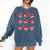 Teacher Valentines Day Reading Book Lover Bookworm Library Comfort Colors Sweatshirt Blue Jean
