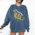 Teachersaurus Dinosaur Teachers Dino Reading Book Librarian Comfort Colors Sweatshirt Blue Jean