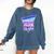 Temporal Trends Vaporwave Style Retro Nostalgia Look Comfort Colors Sweatshirt Blue Jean