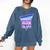 Temporal Trends Vaporwave Style Retro Nostalgia Look Premium Tri-Blend Comfort Colors Sweatshirt Blue Jean