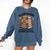 History Month Teacher Reading Book Lover Floral Stack Premium Tri-Blend Comfort Colors Sweatshirt Blue Jean