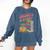 Unearth A Story Cute Turtle Reading Books Librarian Comfort Colors Sweatshirt Blue Jean