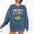 Unearth a Story Frog Reading a Book Summer 2026 Comfort Colors Sweatshirt Blue Jean