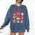 Valentines Reading Book Lover All Booked For Valentine's Day Comfort Colors Sweatshirt Blue Jean