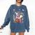 Watercolor Butterfly Fairy Read Book Library Fantasy Novel Comfort Colors Sweatshirt Blue Jean
