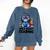 Wild About Reading Book Lover Gorilla Comfort Colors Sweatshirt Blue Jean