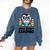 Wild About Reading Book Lover Penguin Comfort Colors Sweatshirt Blue Jean