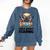 Wild About Reading Book Lover Pug Dog Comfort Colors Sweatshirt Blue Jean
