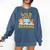 Wild About Reading Cute Animal Book Lover Kids Comfort Colors Sweatshirt Blue Jean
