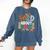 Wild About Reading Zoo Animals Books Reader Lover Comfort Colors Sweatshirt Blue Jean