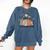 Wildflower Floral Book Just One More Chapter Comfort Colors Sweatshirt Blue Jean