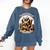 Wise Owl Reading Books Comfort Colors Sweatshirt Blue Jean