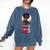 Woman And Books Stack Afro Girl Reading Lover Comfort Colors Sweatshirt Blue Jean