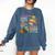 A Woman Cannot Survive On Books Alone She Also Needs Yarn Comfort Colors Sweatshirt Blue Jean