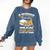 Woman Survives On Books Yarn Knitting Crochet Premium Tri-Blend Comfort Colors Sweatshirt Blue Jean Woman Survives On Books Yarn Knitting Crochet Premium Tri-Blend Comfort Colors Sweatshirt Blue Jean