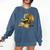 Women's Dragon Bookworm Reading Book Graphic Comfort Colors Sweatshirt Blue Jean