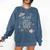 Women's Dramatic Book Lover Quote Comfort Colors Sweatshirt Blue Jean