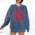 Women's Forget Flowers Buy Me Books Valentine Book Lover Comfort Colors Sweatshirt Blue Jean