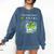 Women's Frutiger Aero Y2K Fashion Trends Statement Piece Tech Orbite Comfort Colors Sweatshirt Blue Jean