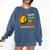 Women's Girls Softball Play Like A Girl Comic Book Pop Art Comfort Colors Sweatshirt Blue Jean