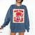 Women's Read Your Heart Out Groovy Bookish Valentine Day Women Girls Comfort Colors Sweatshirt Blue Jean