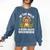 Women's Wild About Reading Book Reader Lion Zoo Animals Kids Comfort Colors Sweatshirt Blue Jean